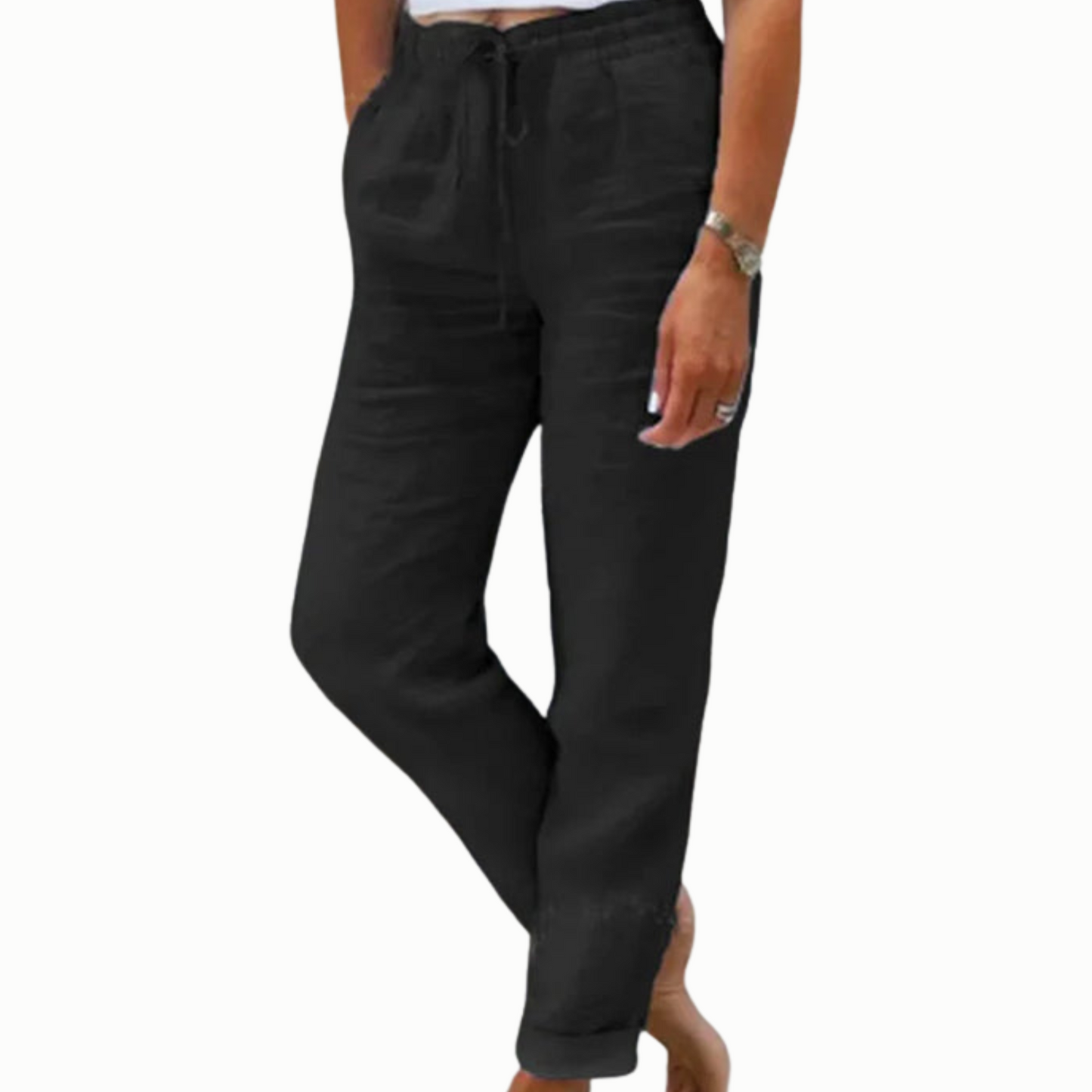 Eleanor | Stretch Baumwoll-Leinen Hose