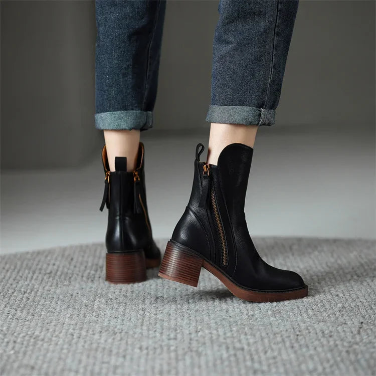 Isolde | Leder Stiefeletten